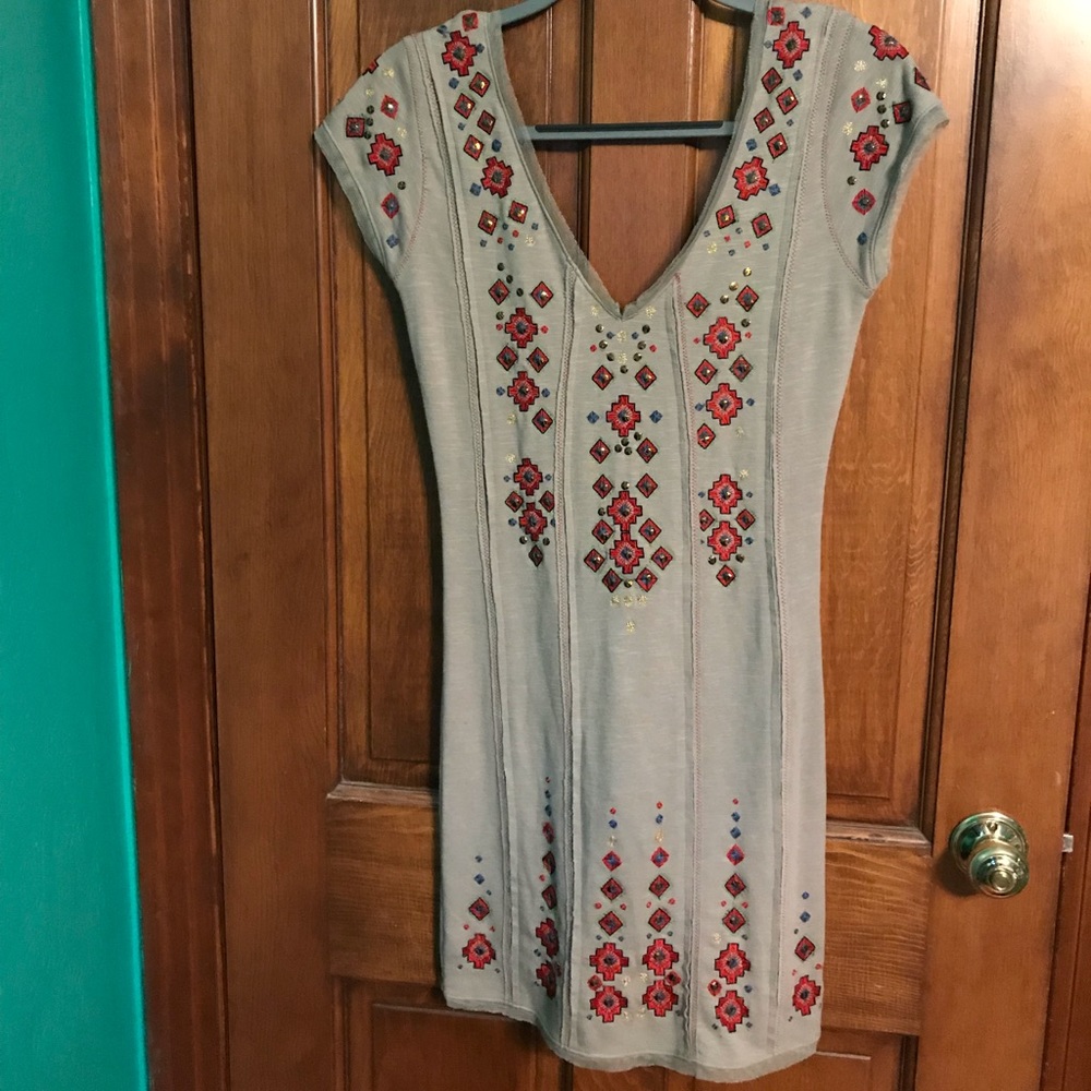 Free People Embellished Mini Dress